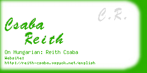 csaba reith business card